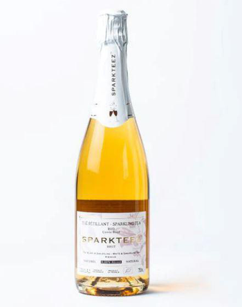 Visuel 1 du produit Thé pétillant rosé sans alcool bio en bouteille de verre Sparkteez - 75 cl
