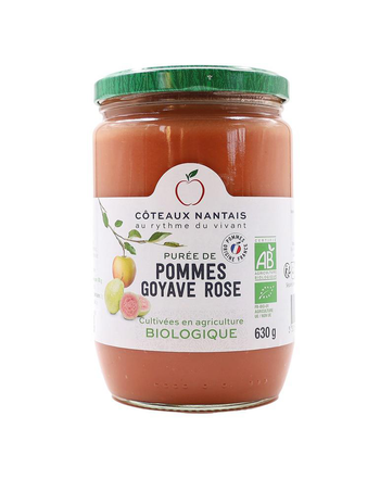 Visuel 1 du produit Purée de pommes goyave rose bio Côteaux du Nantais - 630 g