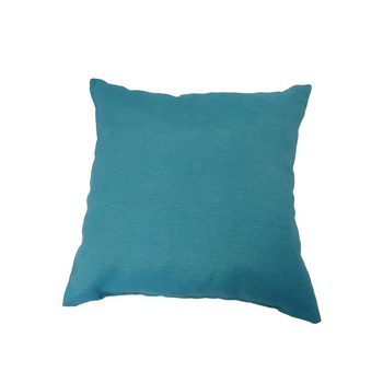 Visuel 1 du produit Coussin déco carré en polyester/coton bleu Emeraude - 40 x 40 x 15 cm