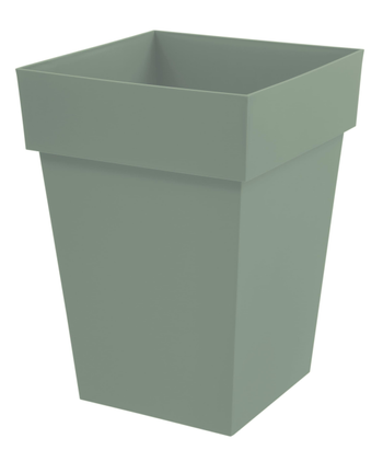 Visuel 1 du produit Pot carré mi haut en plastique vert laurier Eda Toscane 51 L - 39 x 39 x 53 cm