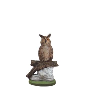 Visuel 1 du produit Animal de crèche de Noël hibou grand duc Santons Escoffier - 3,3 x 2,1 x 5,3 cm