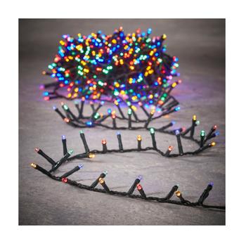 Visuel 1 du produit Guirlande lumineuse de Noël micro LED multicolore flicker snake light câble noir 8 fonctions animées intérieur - 11 m