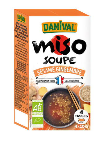 Visuel 1 du produit Soupe Miso sésame gingembre bio Danival - 4 x 10 g