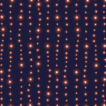 Visuel 1 du produit Rideau lumineux de Noël animé micro LED cuivre câble noir intérieur - 2 x 2 m
