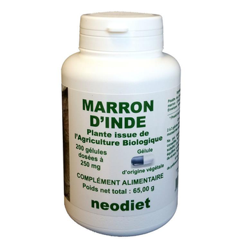 Visuel 1 du produit Gélules de marron d’Inde bio en boite de 200 unités