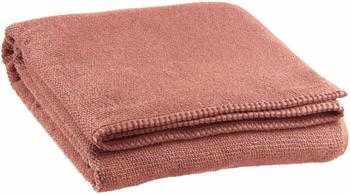 Visuel 1 du produit Drap de douche en coton coloris terracotta Vivaraise Bora - 130 x 70 cm