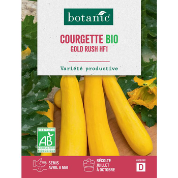 Visuel 1 du produit Graines de courgette gold rush HF1 bio botanic® - graines à semer