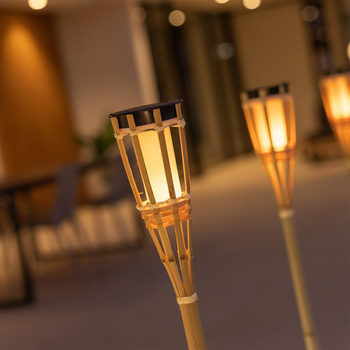 Visuel 1 du produit Lampe torche solaire Hiama 25lm blanc chaud coloris beige - 120 cm