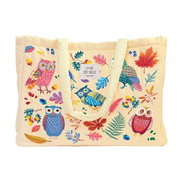 Visuel 1 du produit Grand cabas matelassé chouette la vie