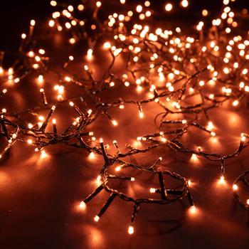 Visuel 1 du produit Guirlande lumineuse de Noël LED cuivre compact câble vert intérieur extérieur Flicker Light® - 18 m