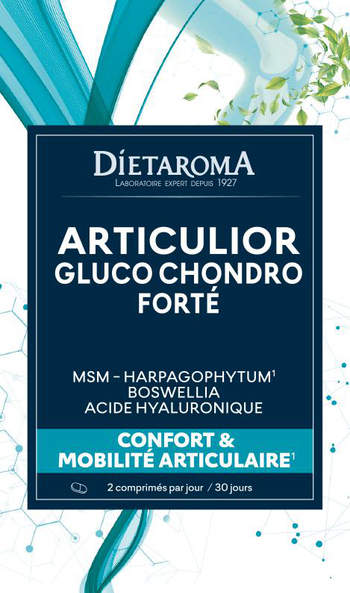 Visuel 1 du produit Complément alimentaire confort et mobilité articulaire gluco chondro forté Dietaroma Articulior - 60 comprimés
