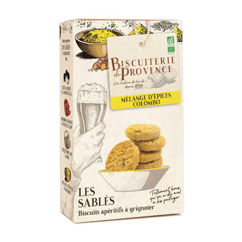 Visuel 1 du produit Sablé apéritif mélange d'épices colombo bio Biscuiterie de Provence - 90 g