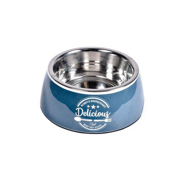 Visuel 1 du produit Gamelle pour chien coloris bleu en mélamine Bobby Delicious – Taille S