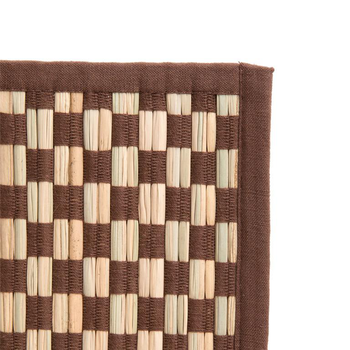 Visuel 1 du produit Set de table à carreaux en coton marron et herbier naturel x 2 - 50 x 35 cm