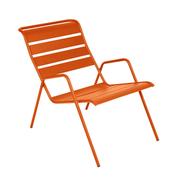 Visuel 1 du produit Fauteuil bas Monceau coloris orange confite en acier Fermob - 52 x 78 x 72 cm