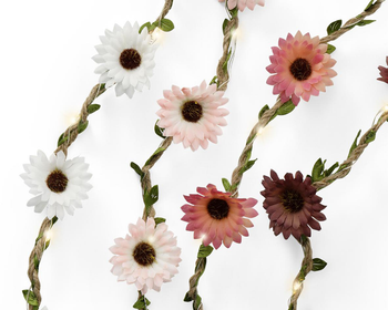 Visuel 1 du produit Guirlande déco à fleurs avec micro-LED fixe - 150 cm