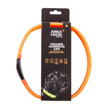 Visuel 1 du produit Collier en tube LED orange 2,5x65 cm