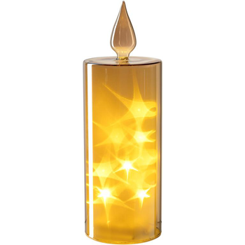 Visuel 1 du produit Bougie à LED coloris or décor étoiles Capanna - 27 cm