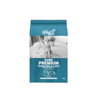 Visuel 1 du produit Croquette pour chat adulte stérilisé au poulet light Hays Pure Premium - 2 kg