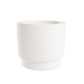 Visuel 1 du produit Cache-pot coloris blanc Madeira - 17 x 15 cm