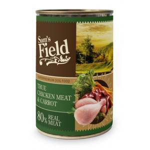 Visuel 1 du produit Boîte de pâtée pour chien au poulet avec des carottes Sam's Field - 400 g