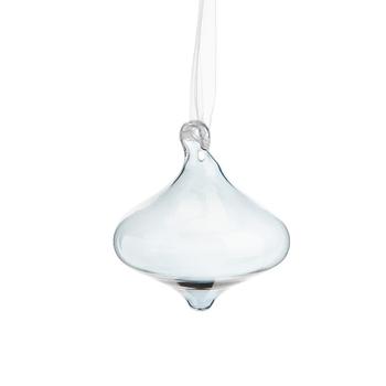 Visuel 1 du produit Boule goutte en verre bleu transparent - 8,5 x 8 cm