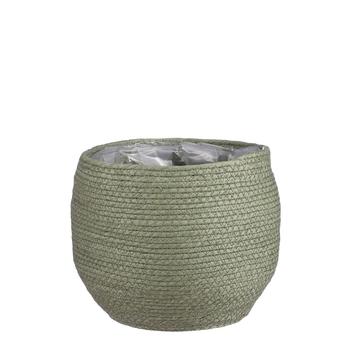 Visuel 1 du produit Panier cache-pot coloris vert en osier Jorck Mica Decorations - 24 x Ø 26 cm