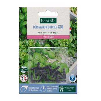 Visuel 1 du produit 10 coudes cannelés tuyau Ø 4/6 mm botanic® - Arrosage goutte à goutte