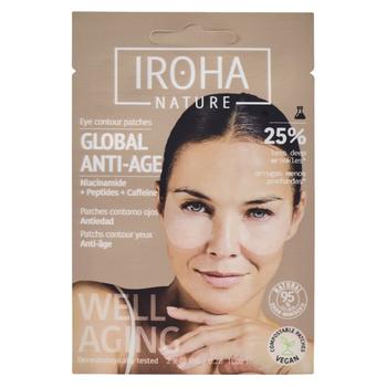 Visuel 1 du produit Patchs anti-âge pour les yeux à la niacinamide et aux peptides Iroha Nature - les 2 patchs