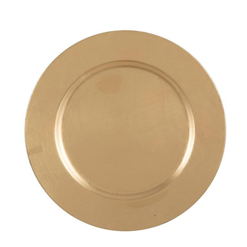 Visuel 1 du produit Assiette décorative or en plastique Mila - Ø 33 cm