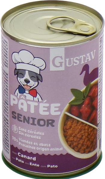 Visuel 1 du produit Pâtée pour chien senior au canard sans céréales complète Bubimex Gustav - 400 g