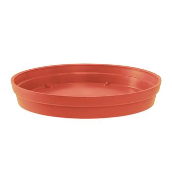 Visuel 1 du produit Soucoupe ronde en plastique coloris terre battue EDA Toscane - Ø 54 x H 7,5 cm