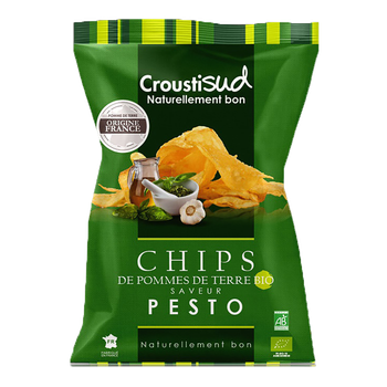 Visuel 1 du produit Chips de pomme de terre bio au Pesto Croustisud -100 g