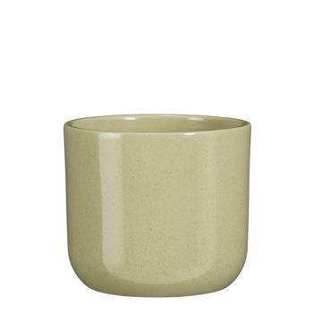 Visuel 1 du produit Pot rond coloris vert en céramique Fedor Mica Decorations - 12,5 x Ø 14 cm