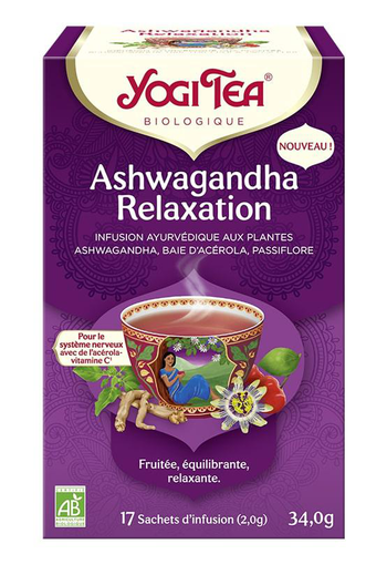 Visuel 1 du produit Thé ashwagandha relaxation bio Yogi Tea - 17 sachets