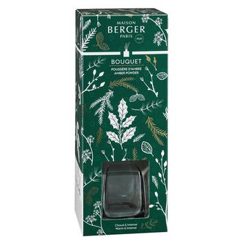 Visuel 1 du produit Bouquet parfumé en verre laqué vert Maison Berger Magical poussière d’ambre - 100 ml