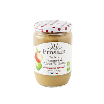 Visuel 1 du produit Purée de pommes et poires Williams bio Prosain - 620 g