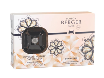 Visuel 1 du produit Diffuseur de parfum de voiture noir Maison berger Eternity Gun métal parfum Lady flower Fête des mères 2025 - 4,8 x 4,2 x 4,2 cm