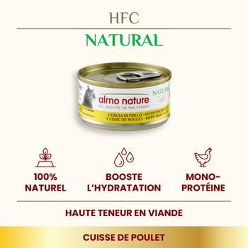 Visuel 1 du produit Pâtée pour chat HFC Natural à la cuisse de poulet Almo Nature - 70 g