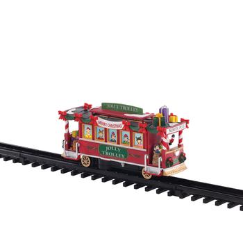 Visuel 1 du produit Décoration de Noël tramway lumineux, animé, musical en plastique coloris multicolore à piles Lemax Caddington Village