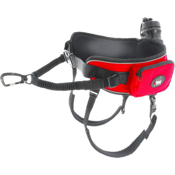 Visuel 1 du produit Baudrier canicross pour chien coloris rouge I-Dog Confort Trek - Taille unique