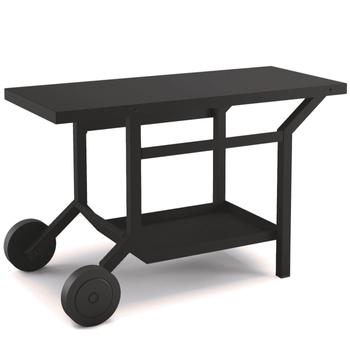 Visuel 1 du produit Table roulante pour plancha en acier noir Forge Adour - 119,1 x 64,8 x 76 cm