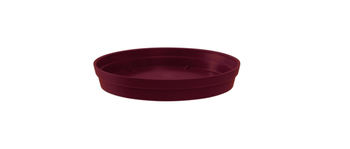 Visuel 1 du produit Soucoupe ronde en plastique rouge Bourgogne Eda Toscane - Ø 22,5 cm
