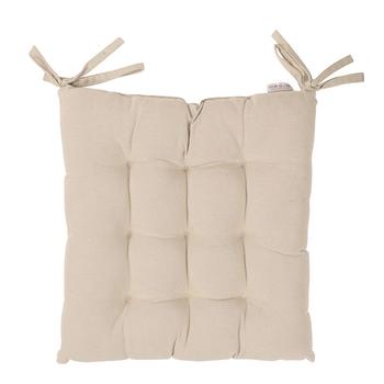 Visuel 1 du produit Galette de chaise en coton coloris beige Jekyll - 40 x 40 cm