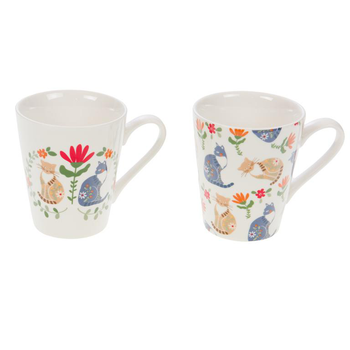 Visuel 1 du produit Mug à motif chat en céramique Loris - 12 x 8,5 x 9,9 cm