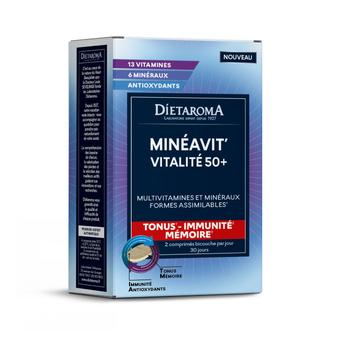 Visuel 1 du produit Complément Minéavit vitalité 50+ DIETAROMA - 60 comprimés