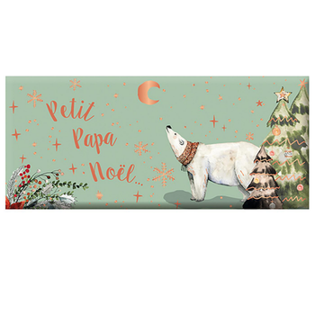 Visuel 1 du produit Mini tablette de chocolat au lait  « Petit Papa Noël » Art Grafik