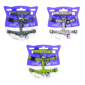Visuel 1 du produit Harnais + laisse pour chat Kilt marron