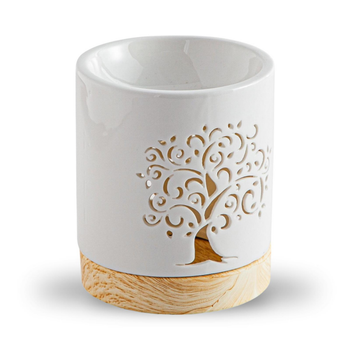 Visuel 1 du produit Brûle-parfum life tree coloris blanc en céramique Zen' Arôme