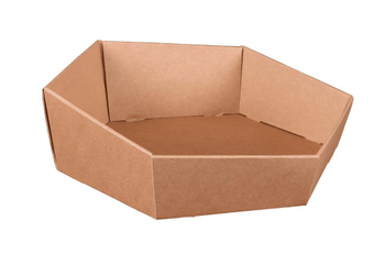 Visuel 1 du produit Corbeille en carton hexagonale Atlanta Cav' Service - 35 x 31 x 6,5 cm